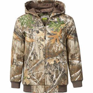 'MEG.OUTDOORS' HUNT-GEAR INSULATED HOODIE CAMO COAT 'REALTREE EDGE' FULL-ZIP